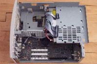 Mac Quadra 650 - Open, overhead view on Nubus/PDS slots